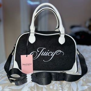 Juicy Couture Black and White Bowler Bag